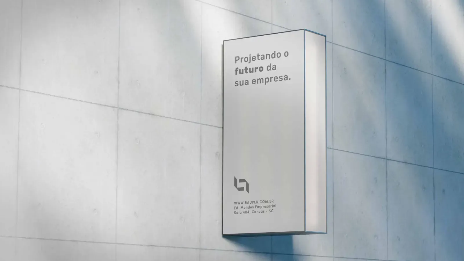 Bauper, placa na parede