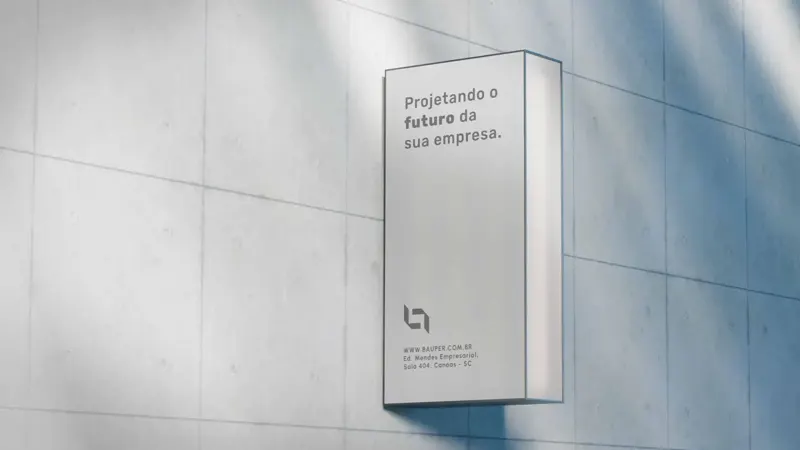 Bauper, placa na parede